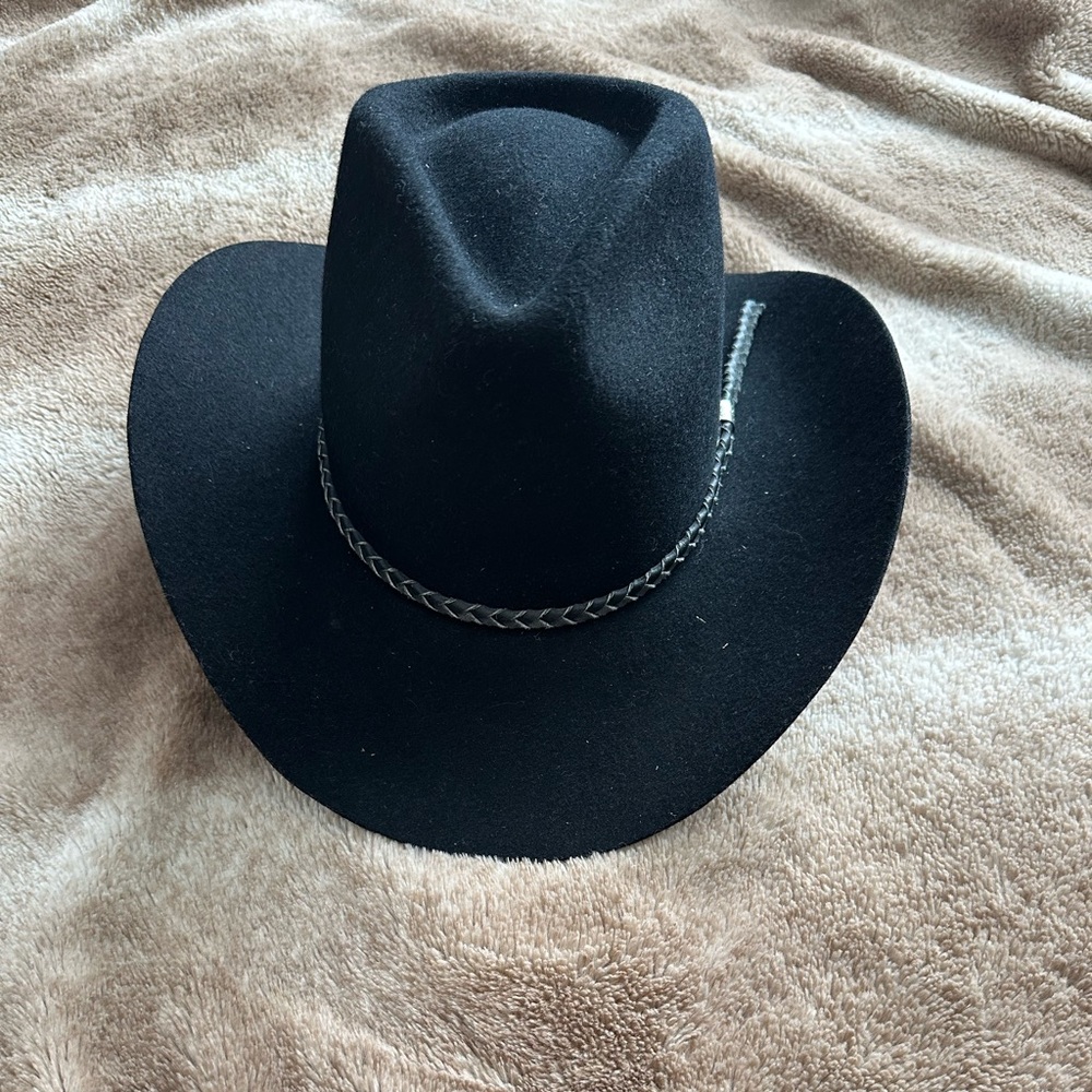 Vintage Bronco Misto-felt Black Western Hat size 7